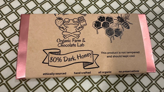 80% Dark Honey - Froggy House Organic Farm and Chocolate Factory